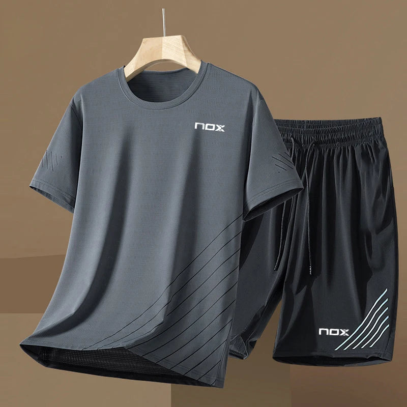 Boutique Sportswear Men's Tennis Sportswear Fitness Short-sleeved Summer Round Neck T-shirt Shorts Men's Suit