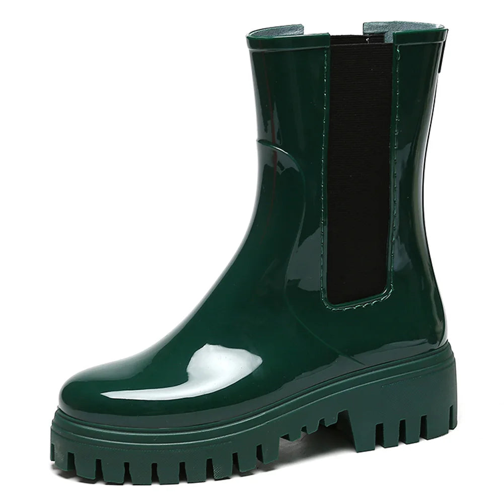 Rain Boots Mid Calf Garden Shoes Waterproof Rain Shoes Anti-slipping