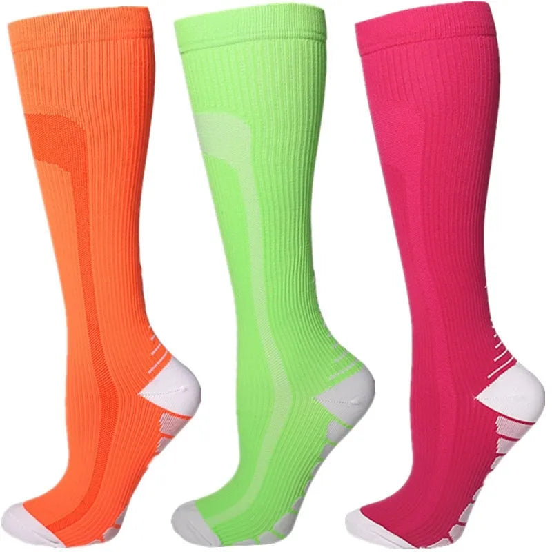 Compression Socks Knee High 20-30 Mmhg Fit Medical Edema Diabetes Varicose Veins Running Marathon Compression Sports Socks