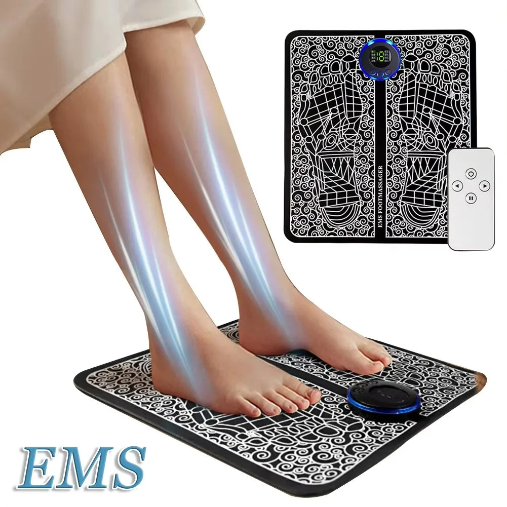 USB Electric Foot Massager Pad – Electro Stimulation, No Remote, US
