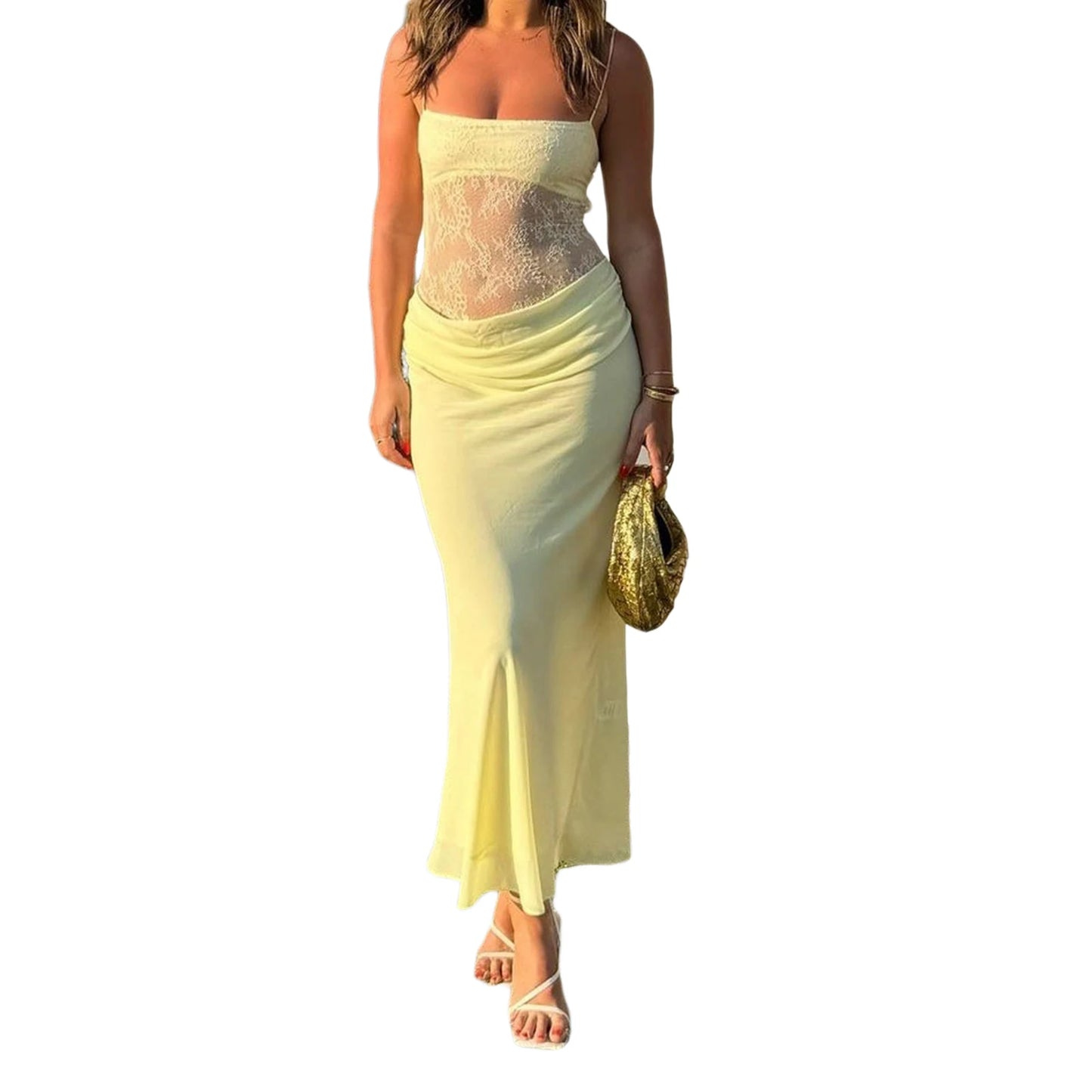 Women s Elegant Floral Print Maxi Dress Sleeveless Square Neck Open Back Lace Patchwork Boho Beach Party Dresses
