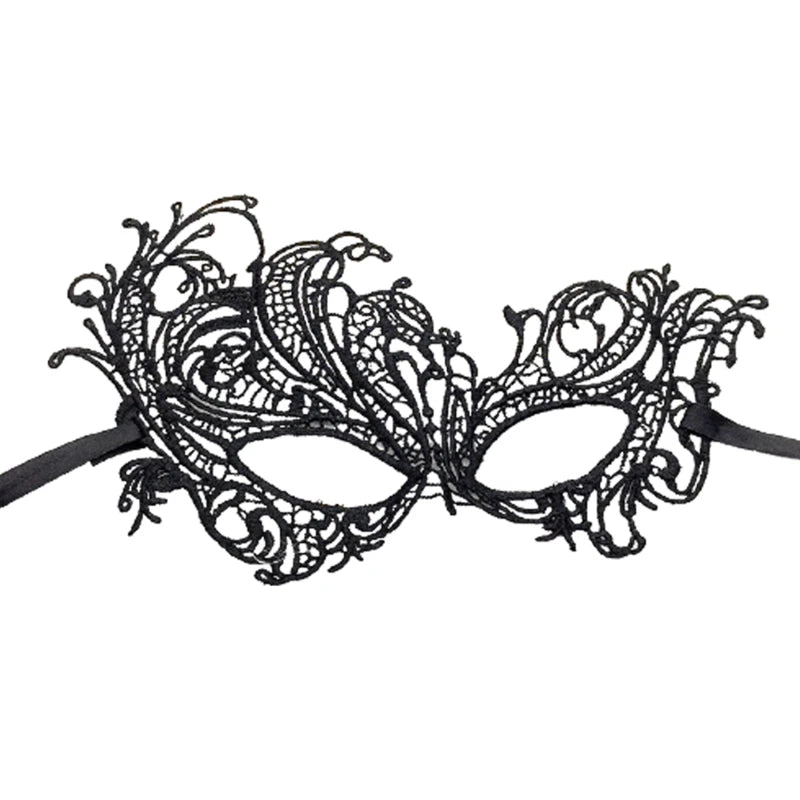 Black Queen Lace Mask Embroidery Appliques Party Carnival Mask Woman Accessories Halloween Masquerade Mask