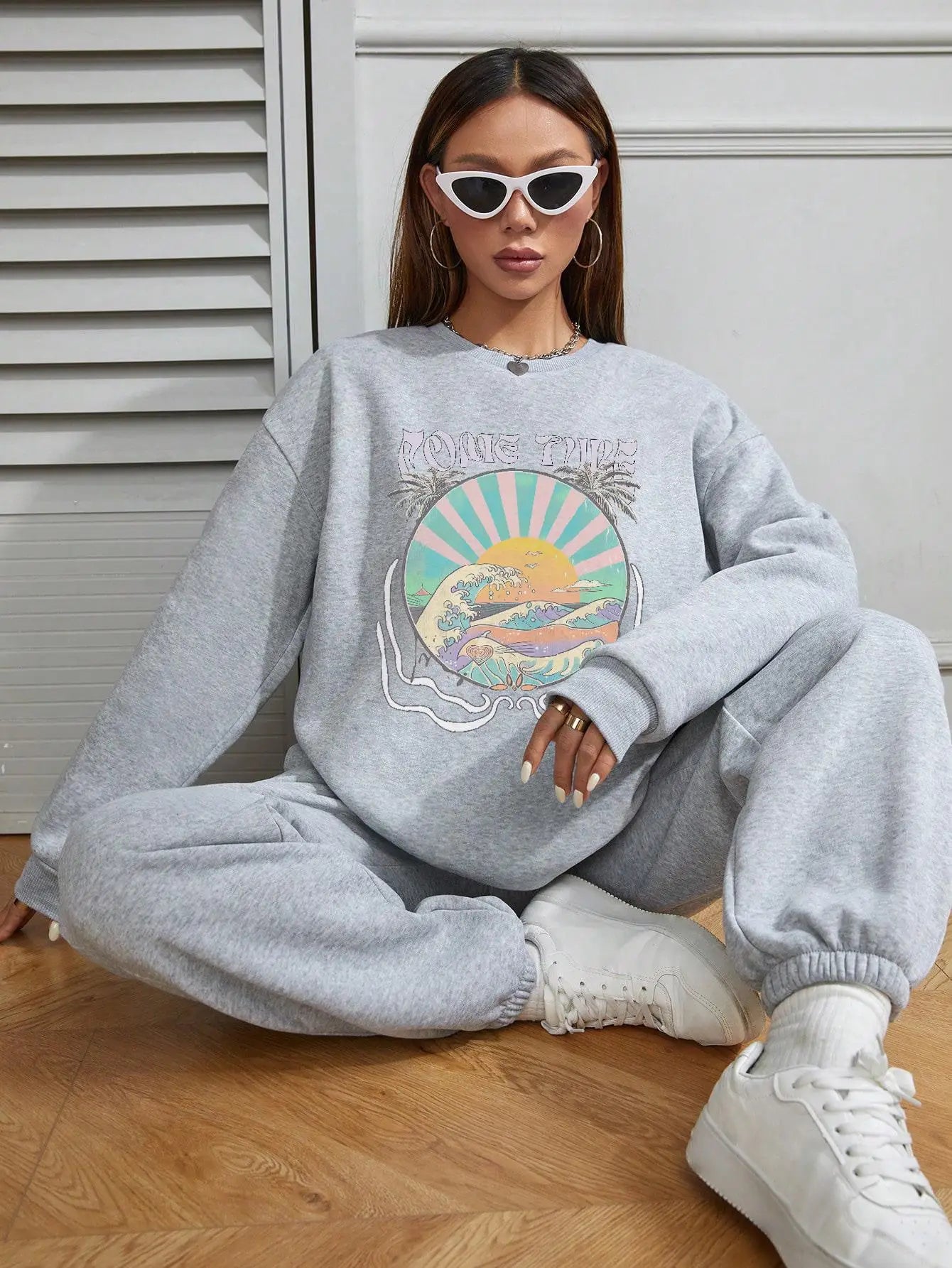 Long Sleeved Women Tops Fashion T-shirt Tee Casual Printing Pullover