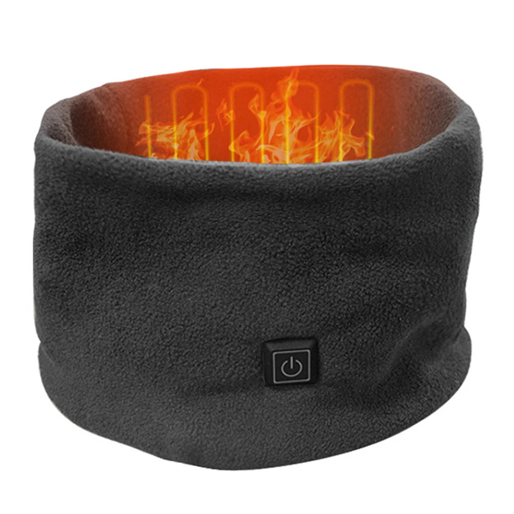 Unisex Heating Fleece Scarf Rechargeable Electric Heating Scarf Foldable 3 Speed Heating