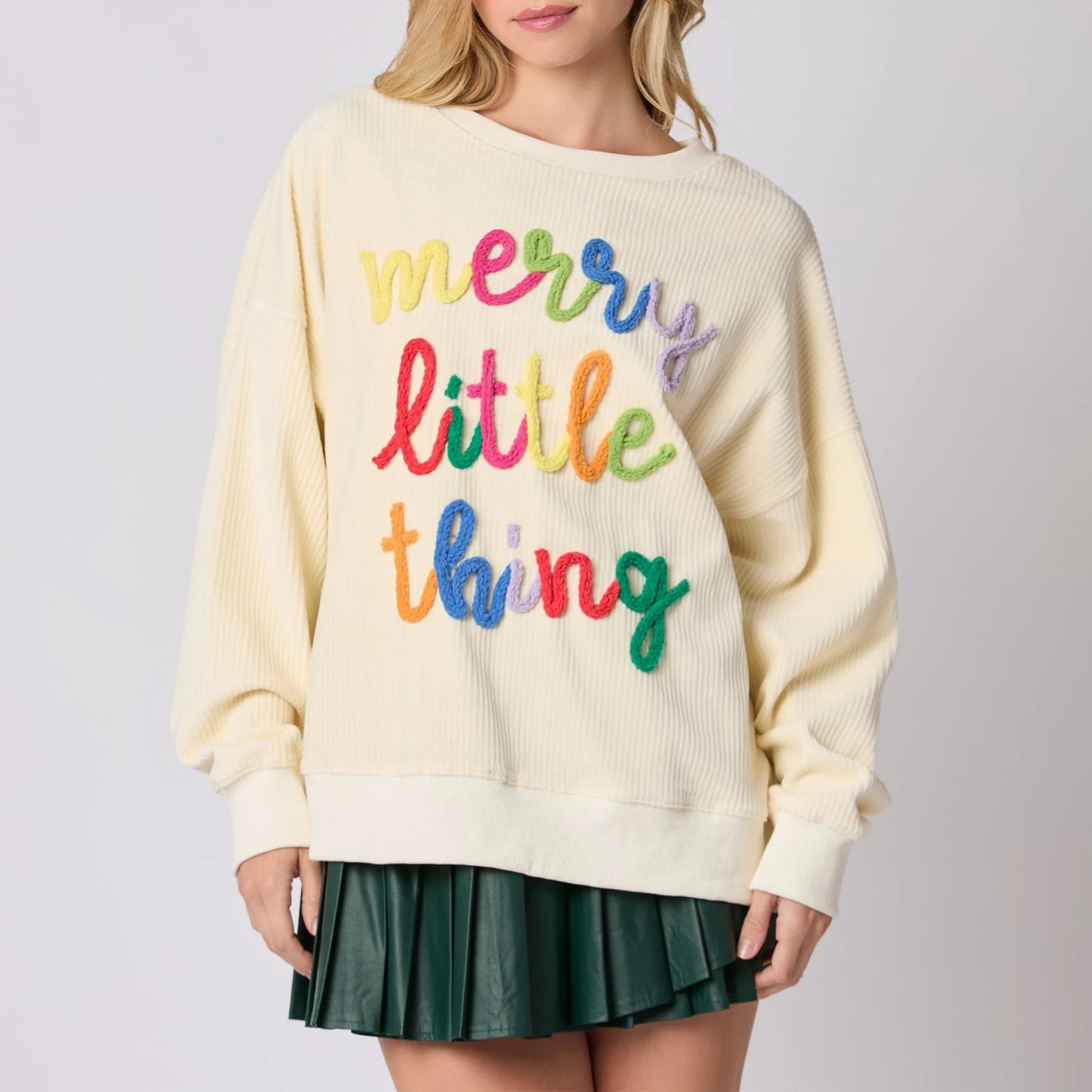 Merry Sweatshirt for Women Merry Christmas Glitter Patch Crewneck Sweater Long Sleeve Pullover Top
