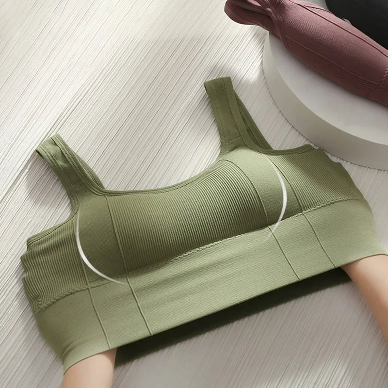 Tank Top Casual Ribbed Crop Tops  Yoga Seamless Camisole