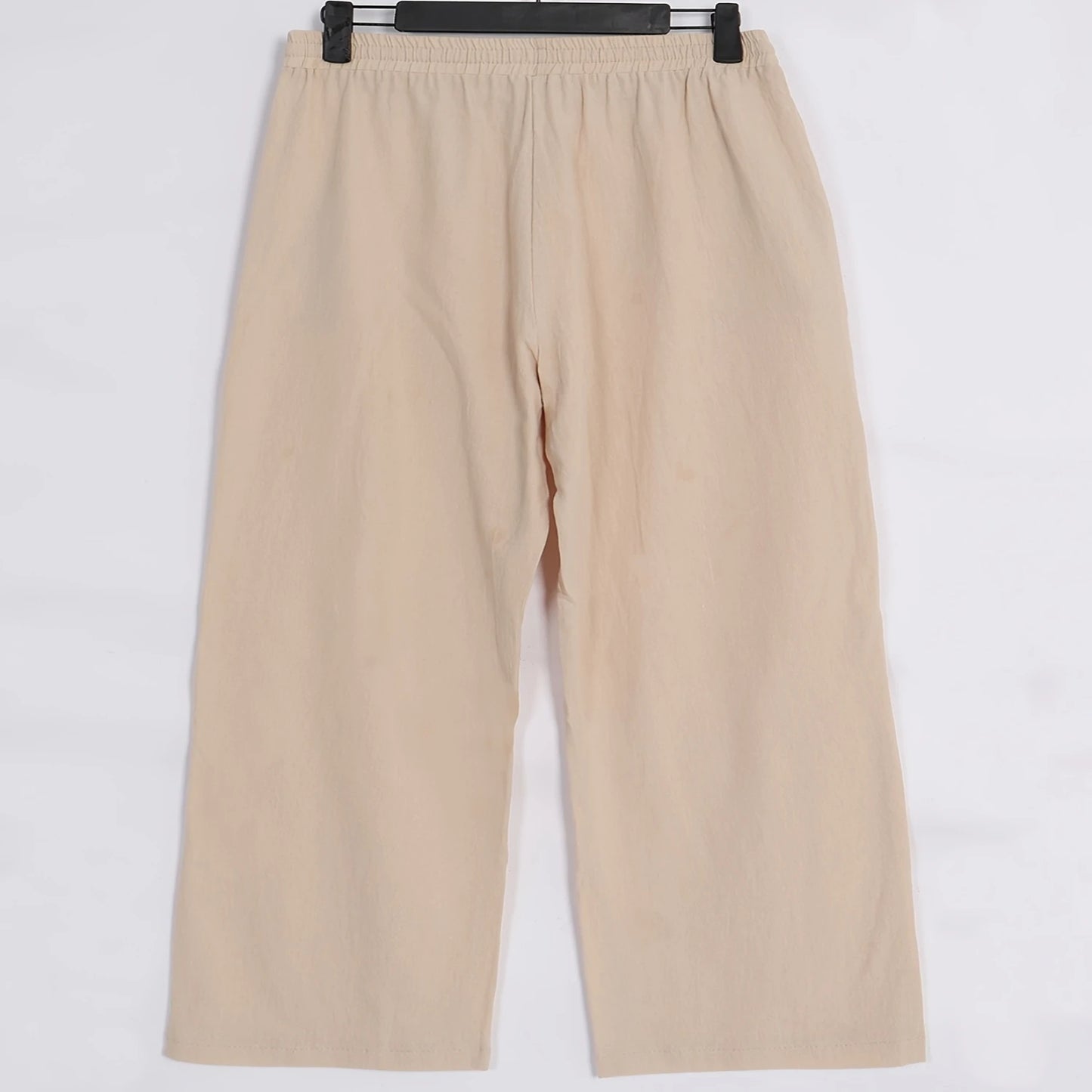 Wide Leg Pants with Drawstring - Flattering Pockets - Casual Everyday Style