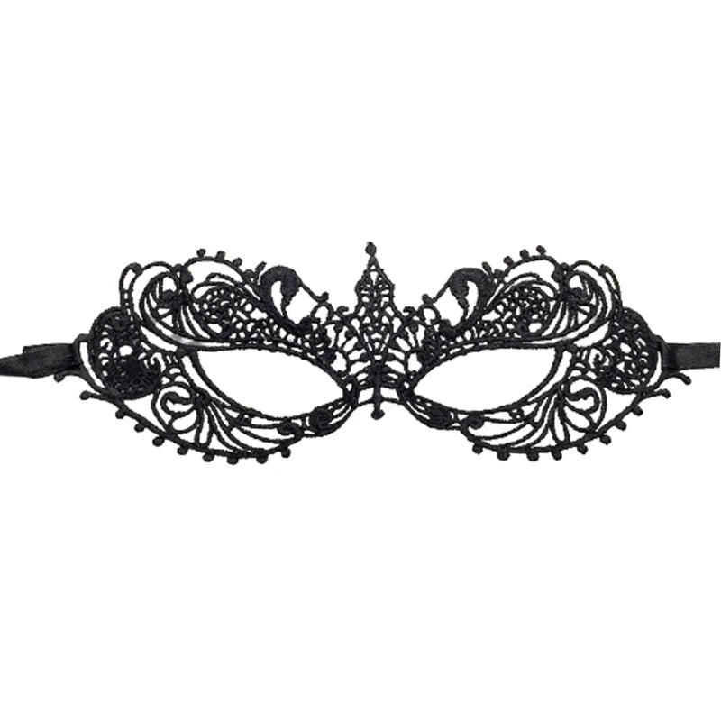 Black Queen Lace Mask Embroidery Appliques Party Carnival Mask Woman Accessories Halloween Masquerade Mask