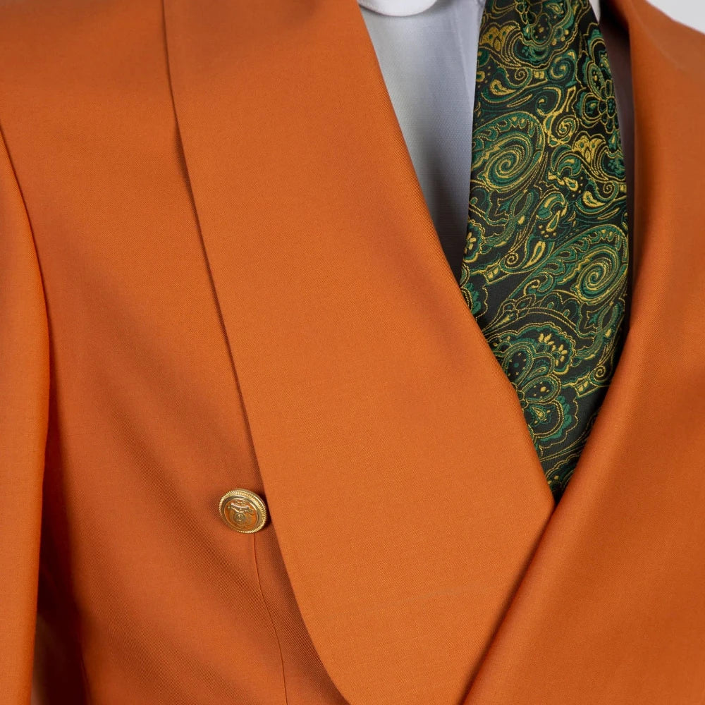 Gold Men Business Casual Men's Suits Jacket Pants Set Male Blazer Coat Pants 2PCS Slim Fit Suits