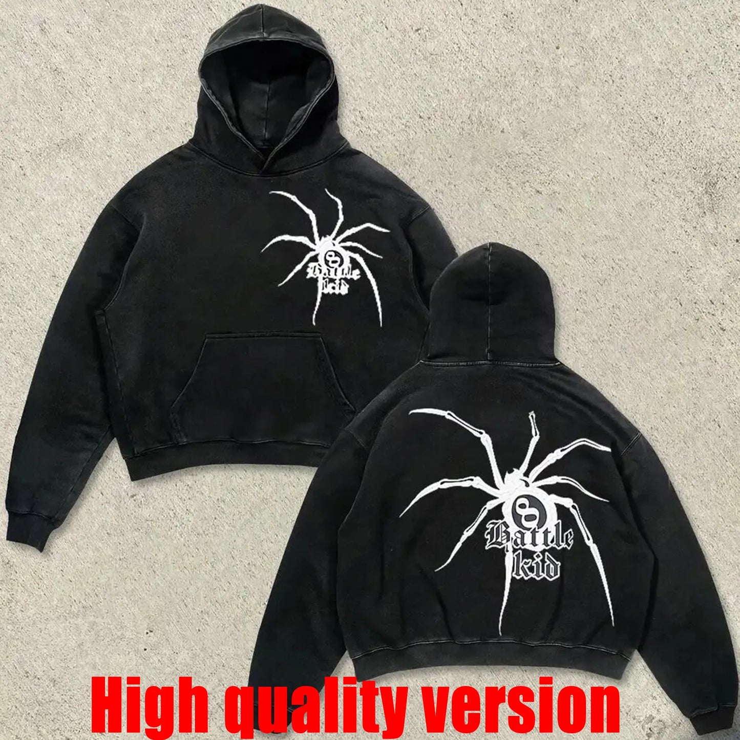 Skull Hoodies Fashion Print Top Oversized Pull-over Hoodie  American Streetwear Goth Women