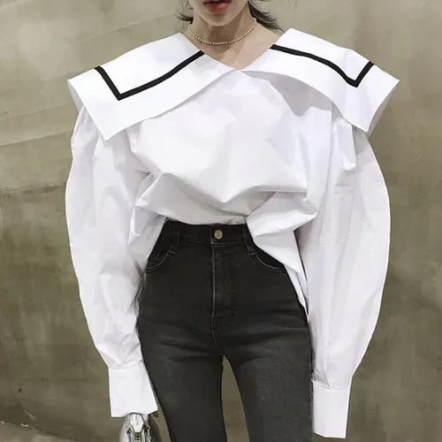 Sailor Collar Women Shirts