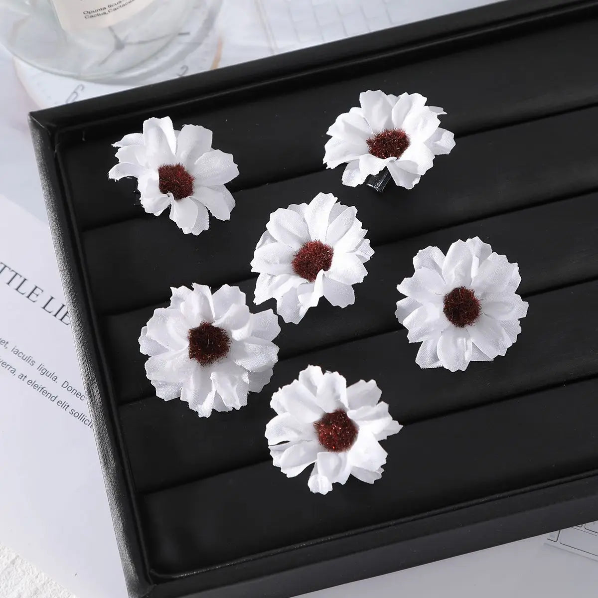 6Pcs Sunflower Hair Clips Side Bangs Clip Cute Daisy Small Flower Hairpins Duckbill Hairpin Women Hair Accessories