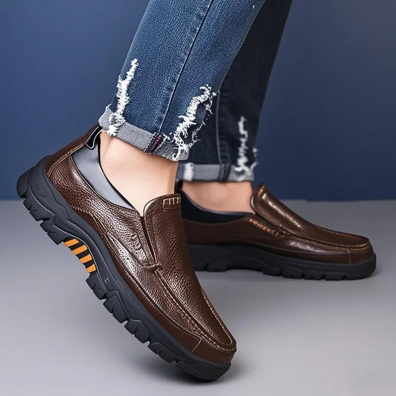 Leather Shoes for Men Wedding Formal Oxfords Business Casual Office Work Shoes for Men Classic Luxury Pointy Men's Dress Shoes