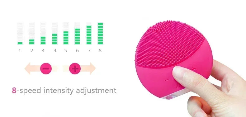 mini 2 facial silicone facial cleansing brush, USB charging, waterproof, level 8