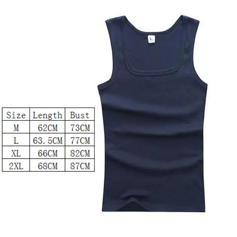 100% Cotton Oversized T-shirt Sleeveless Tank Top Solid Color Fitness Muscle Vests Bodybuilding T Shirt