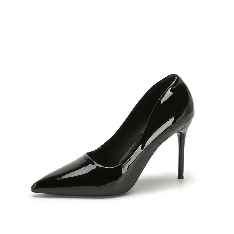 High Heels Sandals  Fashion Pointed Toe Slim Heels  Patent Leather