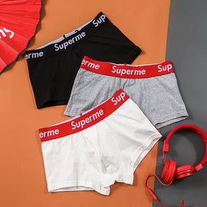 Men's underwear, high - stretch shorts, cotton boxer shorts, sexy, comfortable and soft underpants, plus size (M - 2XL).