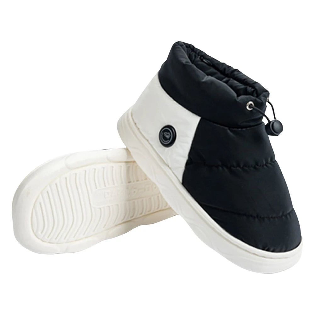 Unisex Foot Warmer Shoes with 3 Heating Levels Thermal Shoes Rechargeable Warm Snow Boots for Indoor House Home Office