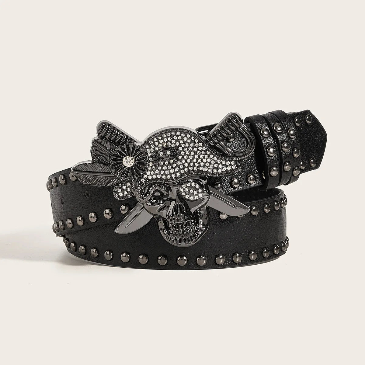 Gothic Punk Leather Belt For Women Men Metal Buckle Waist Strap Designer Luxury Decorative Waistband