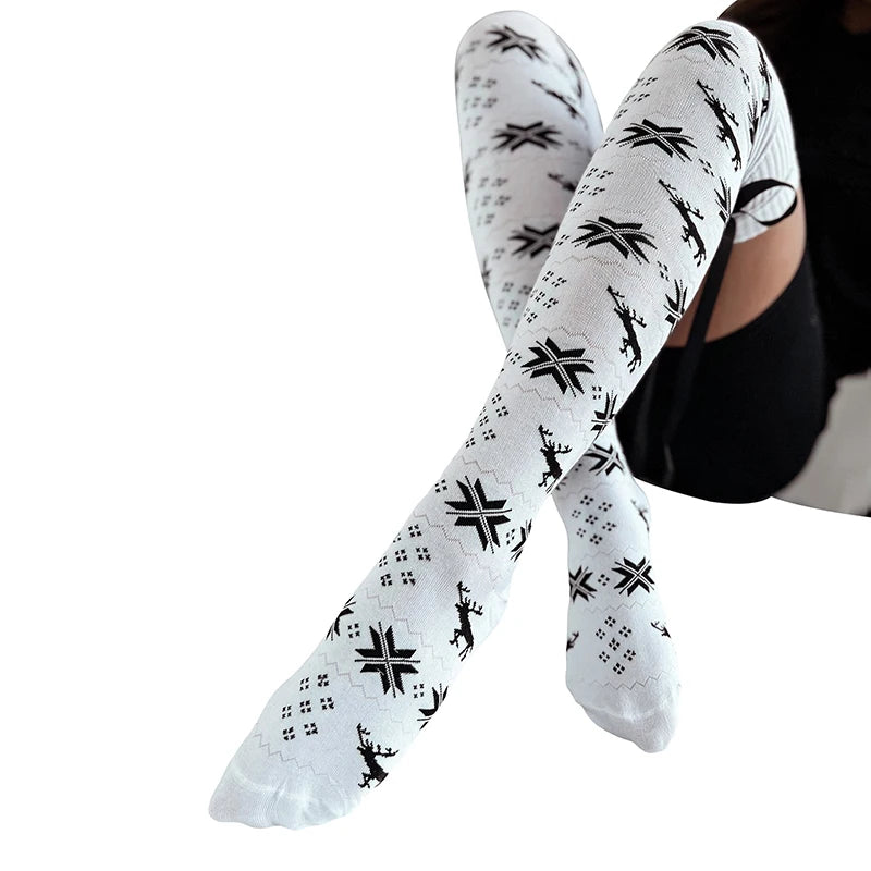 Cable Knit Over the Knee Socks for Winter Cozy Thigh High Stockings with Pom Pom Trim and Faux Fur Cuff