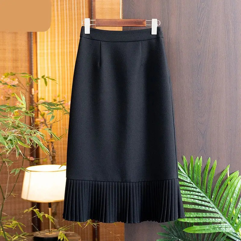 Fishtail High Waist Pleated Skirt