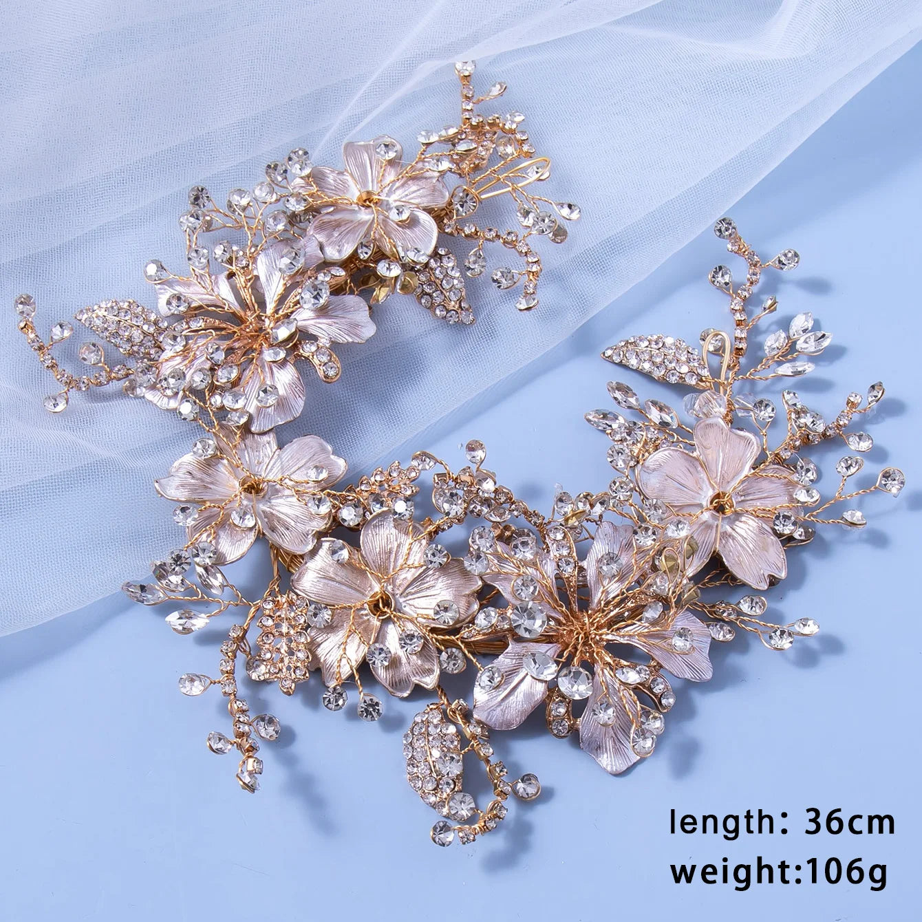 Hair Accessories Crystal Pearl Headband  Rhinestone Leaf Headband Hairband For Women Elegant Princess Headwear