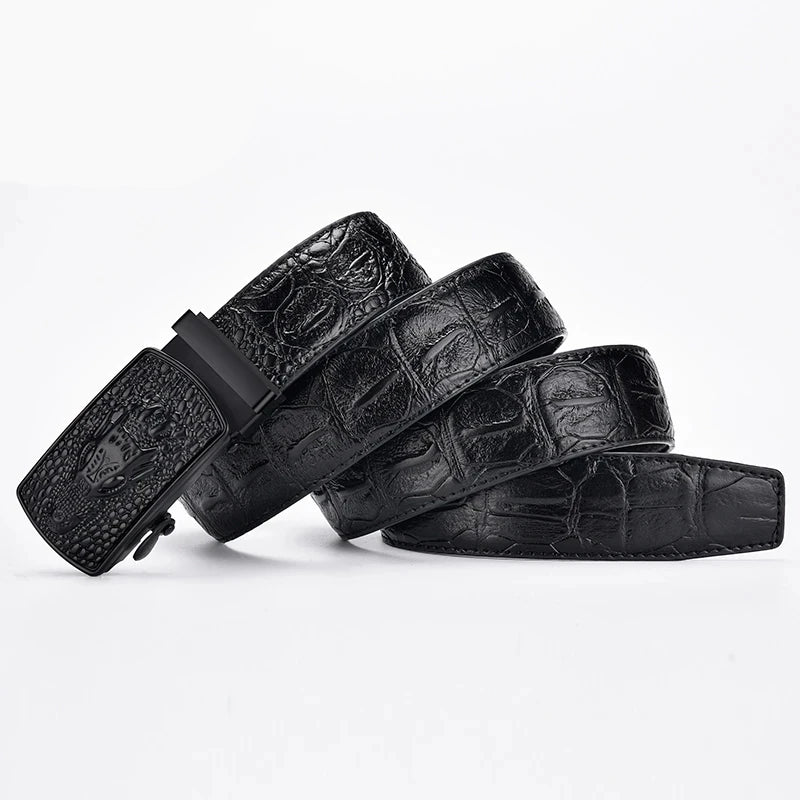 Fashion Alloy Women Belts  Luxury for Genuine Leather Style Pin Buckle Jeans Decorative Retro Punk