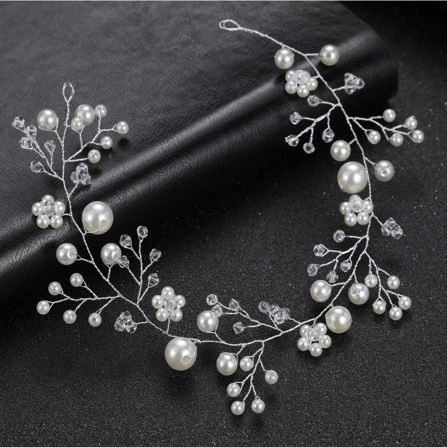 Elegant Women Hair Accessories  Headband Crystal Pearl Hairband Head Ornament Ladies  Hair Jewelry