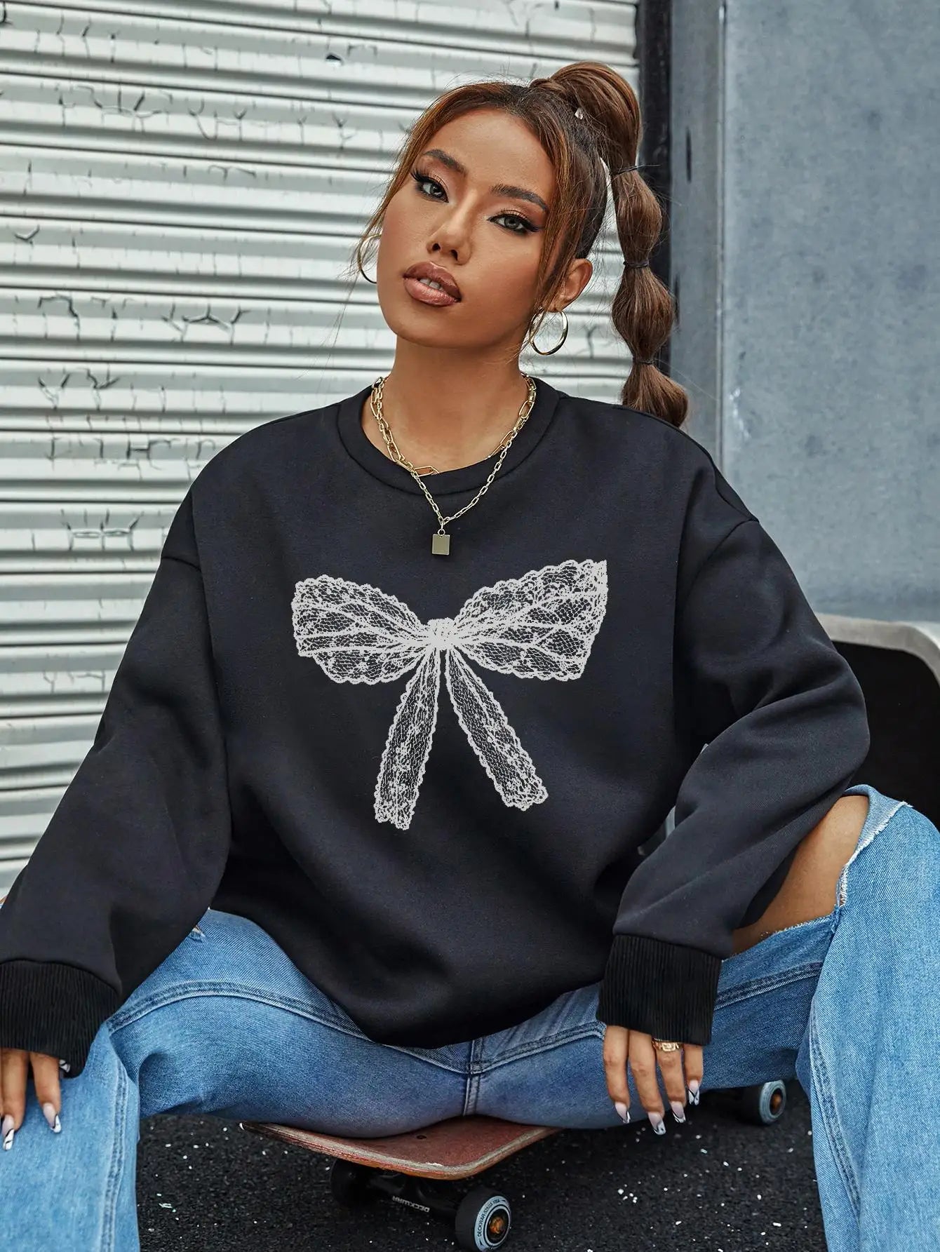 Long Sleeved Women Tops Fashion T-shirt Tee Casual Printing Pullover