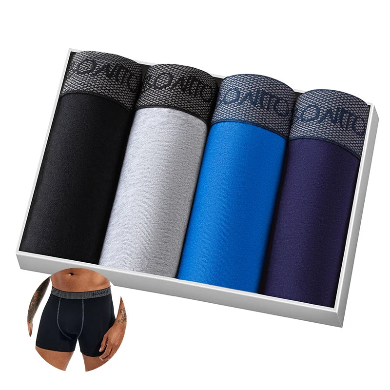 4pcs Cotton Boxers For Man Underwear Slip High Quality Men's Underpants Boxer Shorts Trunks