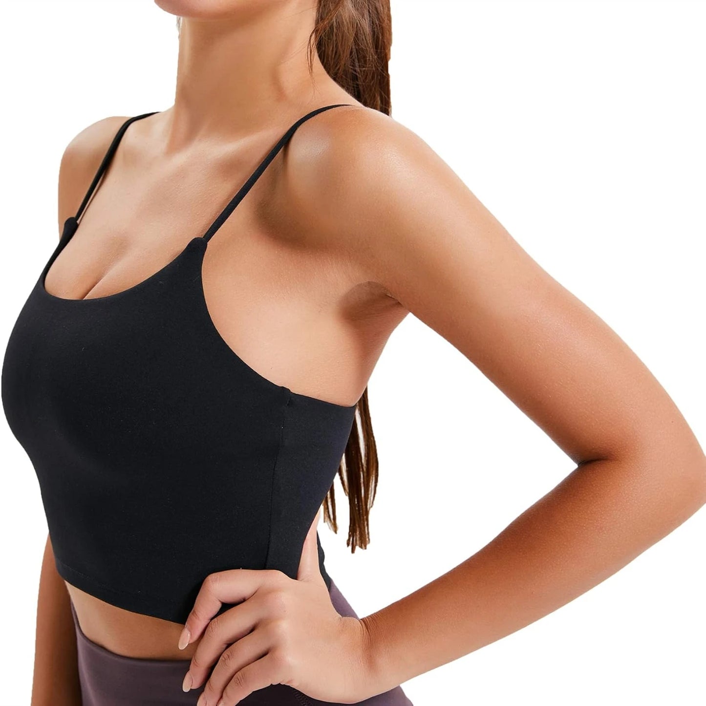Comfortable Padded Sports Bra for Intense Fitness Workouts and Running - Breathable Yoga  Top