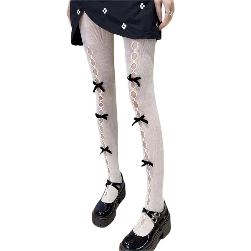 Elegant Lace Thigh High Stockings with Floral Embroidery Sexy Sheer Tights for Women Fashionable Hosiery for Ladies