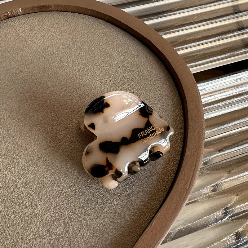 3.5cm Small Hair Claw Acetate Hair Crabs Cute Heart Shaped Hairclips Women Hair Accessories Hairpins Clips