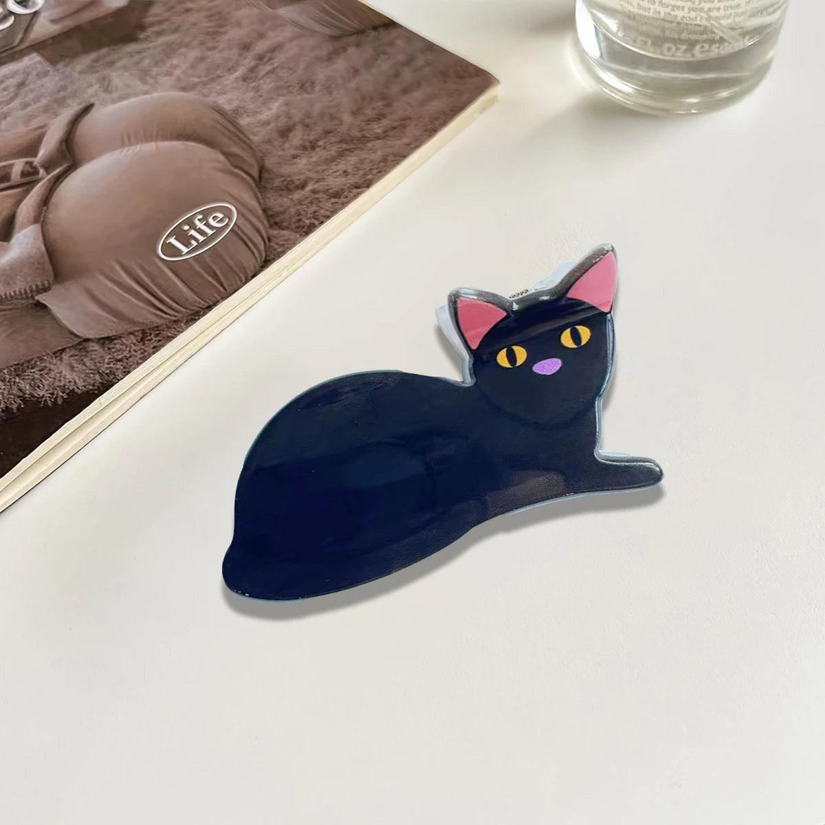 1pc cat hairpin lady cute little hairpin short long hair hairpin