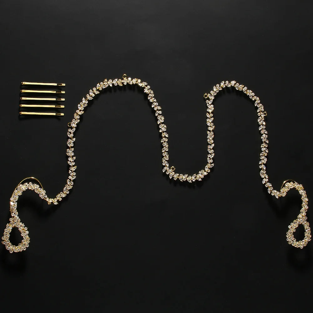 Geometric Headpiece Rhinestone Jewelry Crystal Decoration Headwear