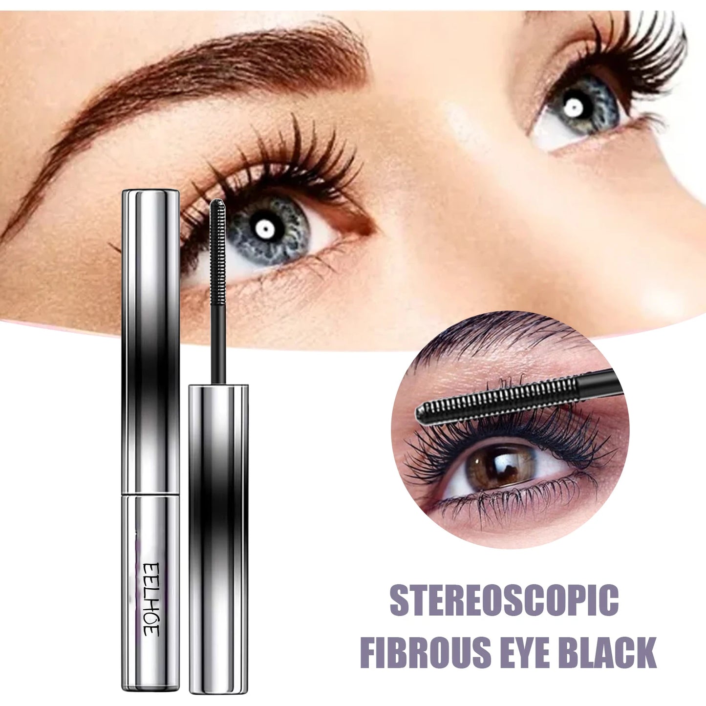 Waterproof Mascara Lengthening Black Lash Eyelash  Long-wearing Black Color Mascara