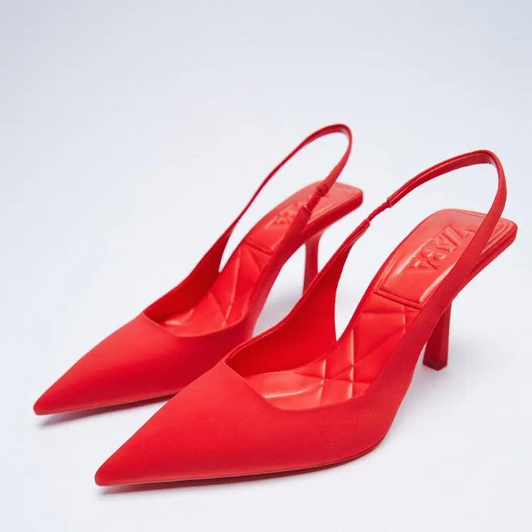 High heeled Sandals  Fashion Pumps Pointed Toe High Heels Shallow Sandals