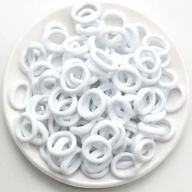 200PCS Women Colorful Nylon Elastic Hair Bands Ponytail Hold Small Hair Tie Rubber Bands Scrunchie Hair Accessories