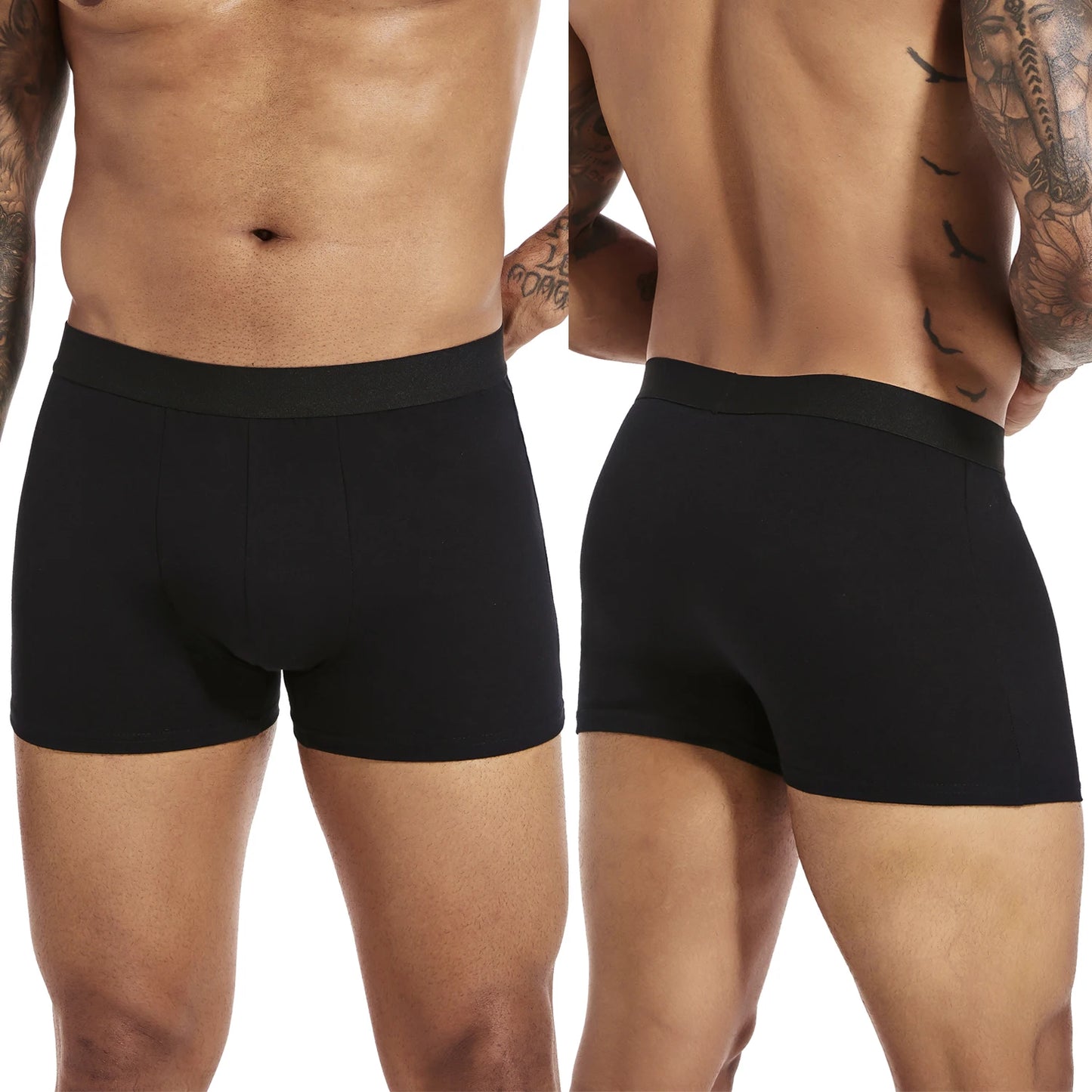 6pcs pack Black Boxer Shorts Men Underwear Soft Breathable Male Underpants for Men Homme Boxershorts
