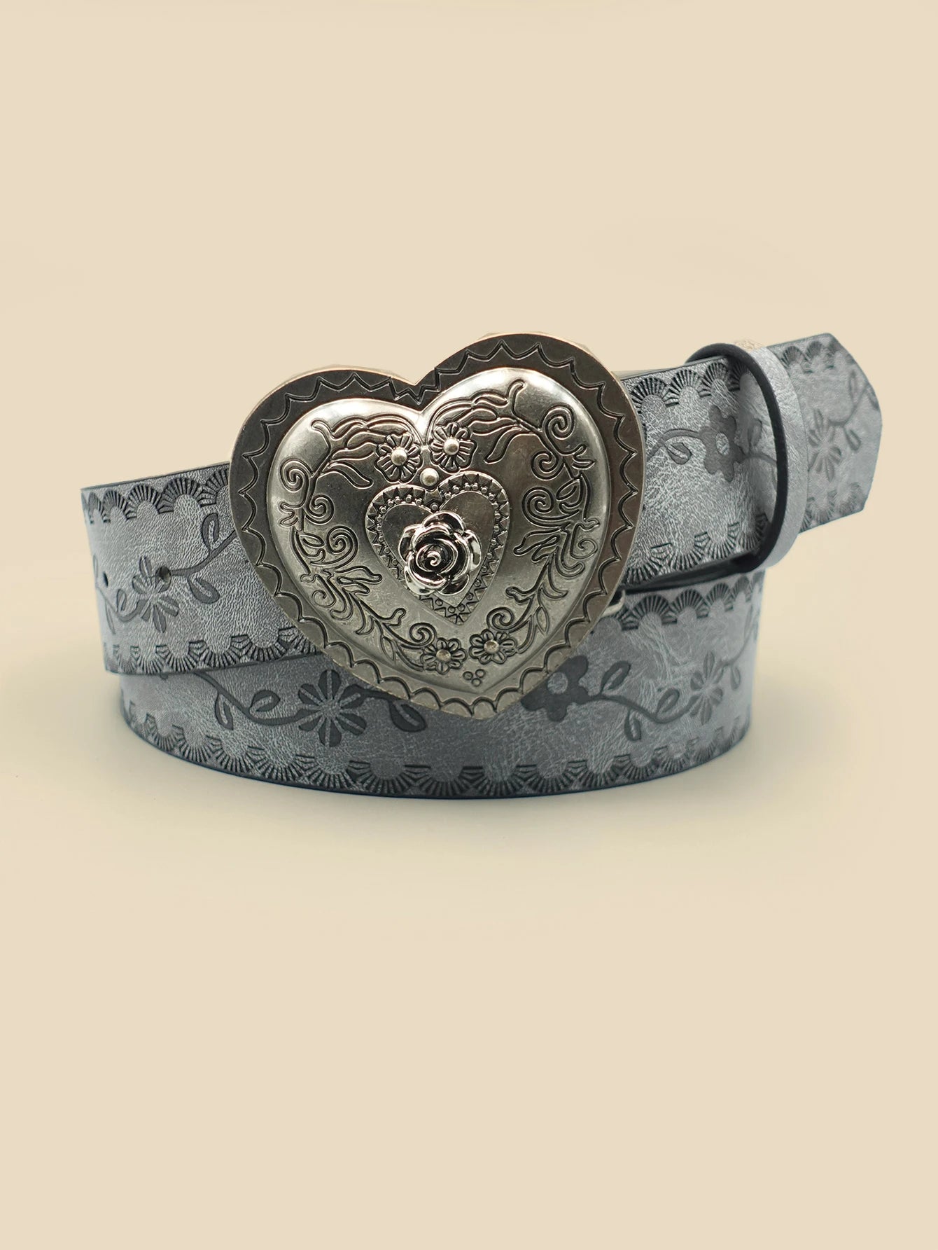 Heart Shaped Women's Casual Belt, Retro Embossed Carved Women's Belt, Dress, Jeans, Suit, Shirt Decoration