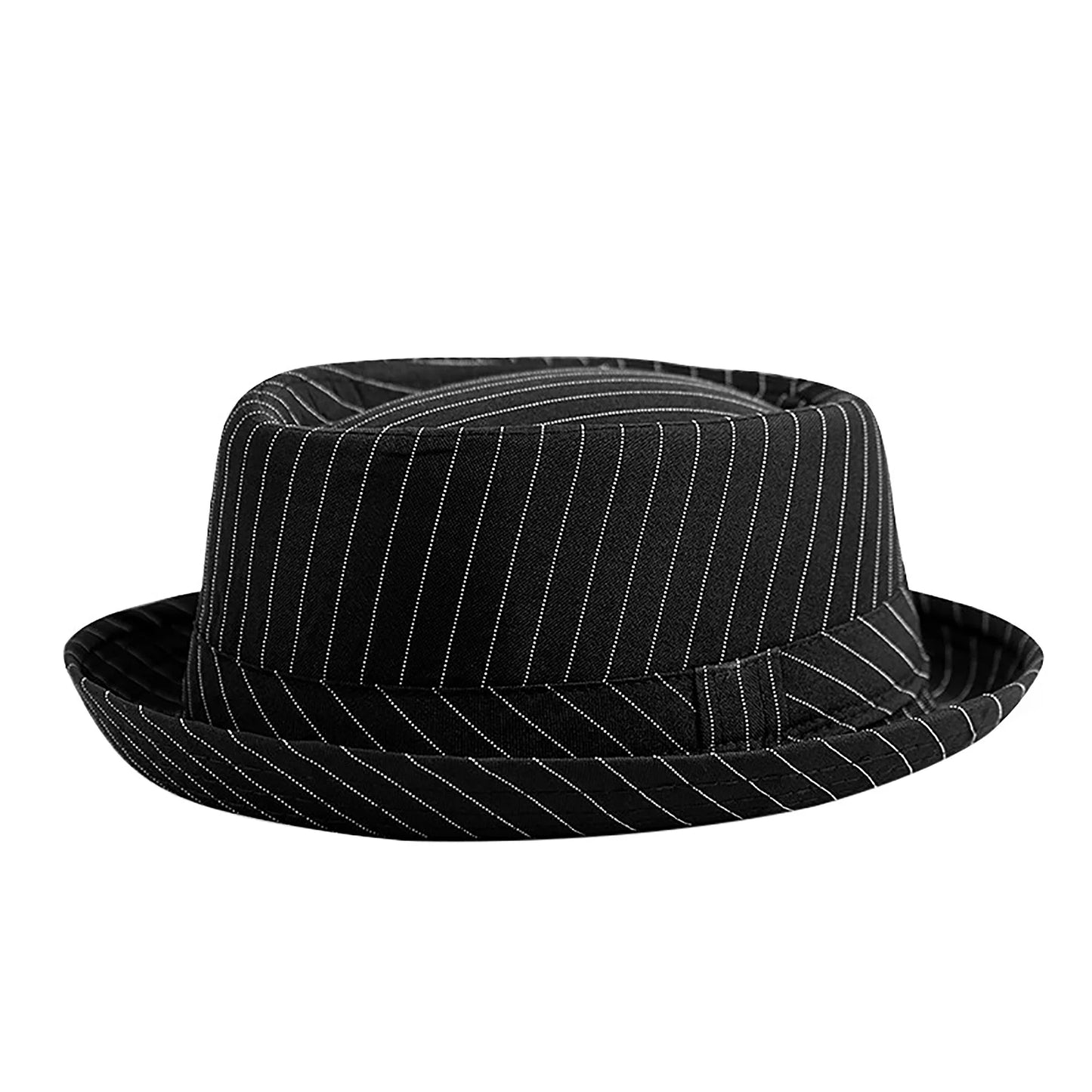 Casual Fashion Men Striped Short Hat Brim Fedoras Classic Neutral Soft Tweed Dress Hat Suitable for Camping and Hiking and fun