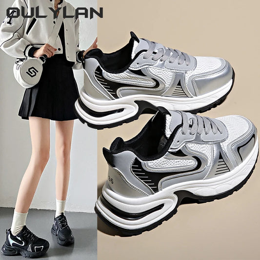 Sneakers  Sports Running Shoes Thick Sole Shoes  Fitness Vulcanize Shoes