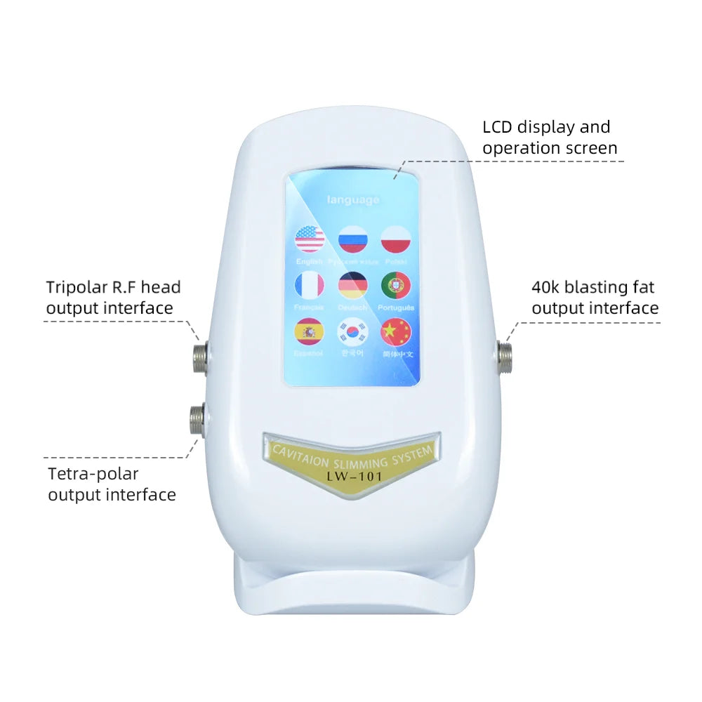 RF 40K Ultrasonic Beauty Machine – Ultra-Thin, Gold