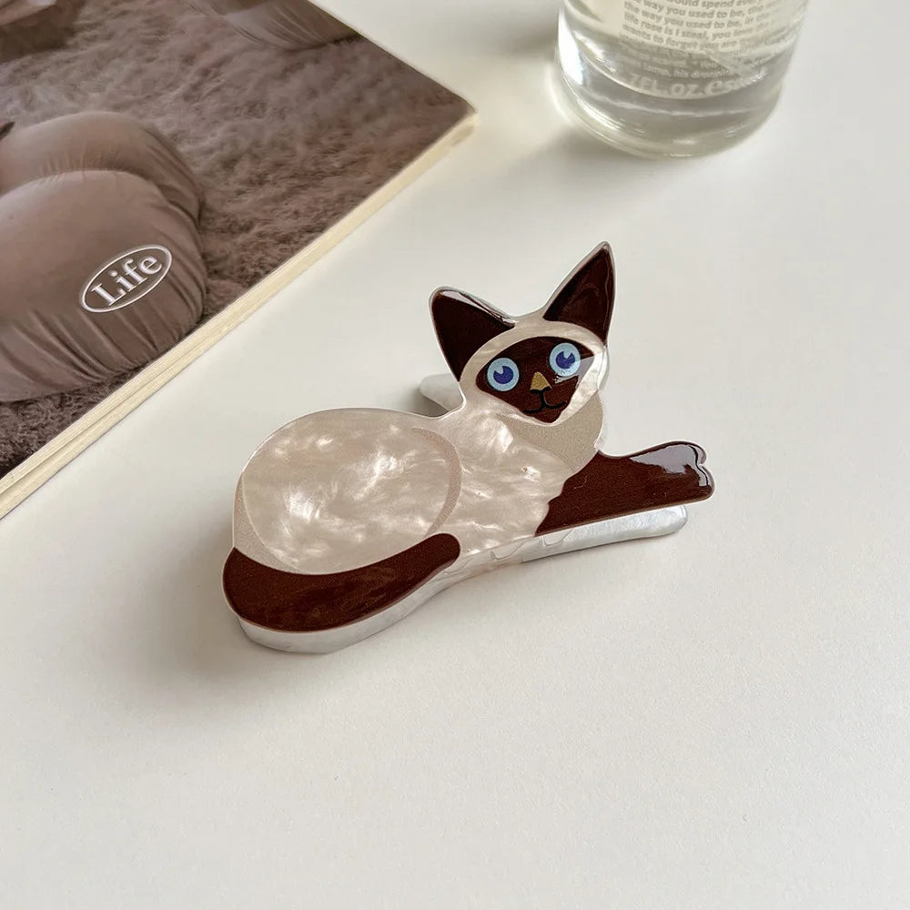 1pc cat hairpin lady cute little hairpin short long hair hairpin