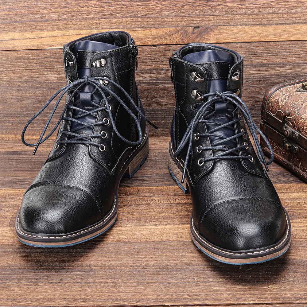 Retro Men Ankle Boots Outdoor Casual Fashion Men Boots