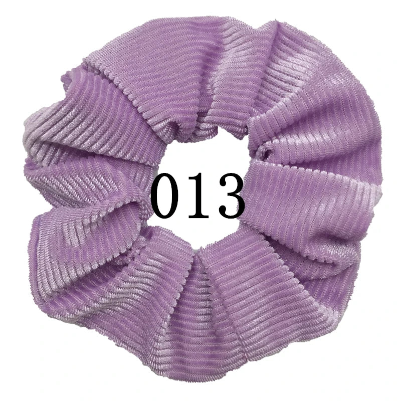10/6/1pc hair scrunchies headband women ties velvet solid color Black set pack