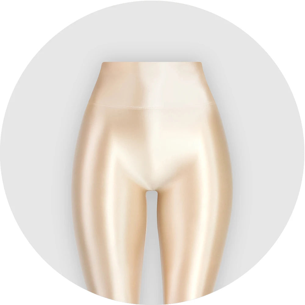 Satin Glossy High Waist Sport Fitness Shiny Yoga Pants
