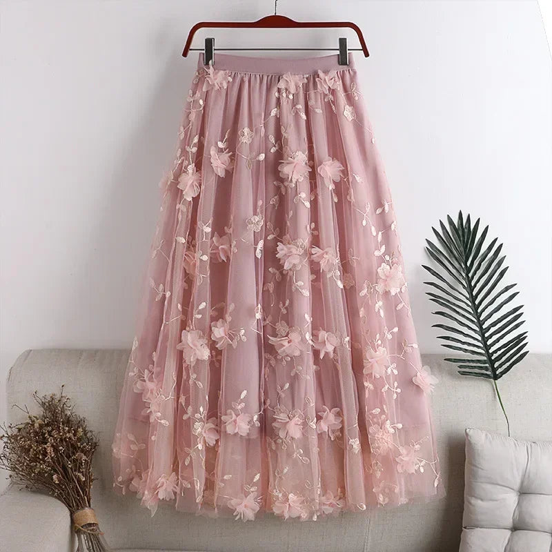 Vintage Long Skirt Ethnic Style