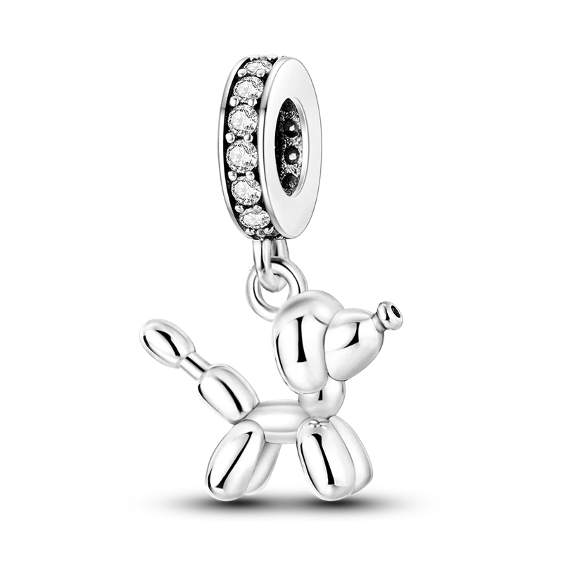 Fit Pandora Original Bracelet 925 Sterling Silver Cute Cat and Puppy Series  Charm