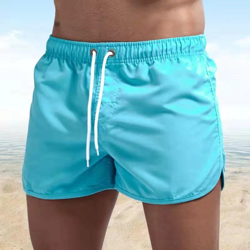Summer Men's Swimwear Shorts Brand Beachwear Sexy Swim Trunks Men Swimsuit Low Waist Breathable Beach Wear Surf